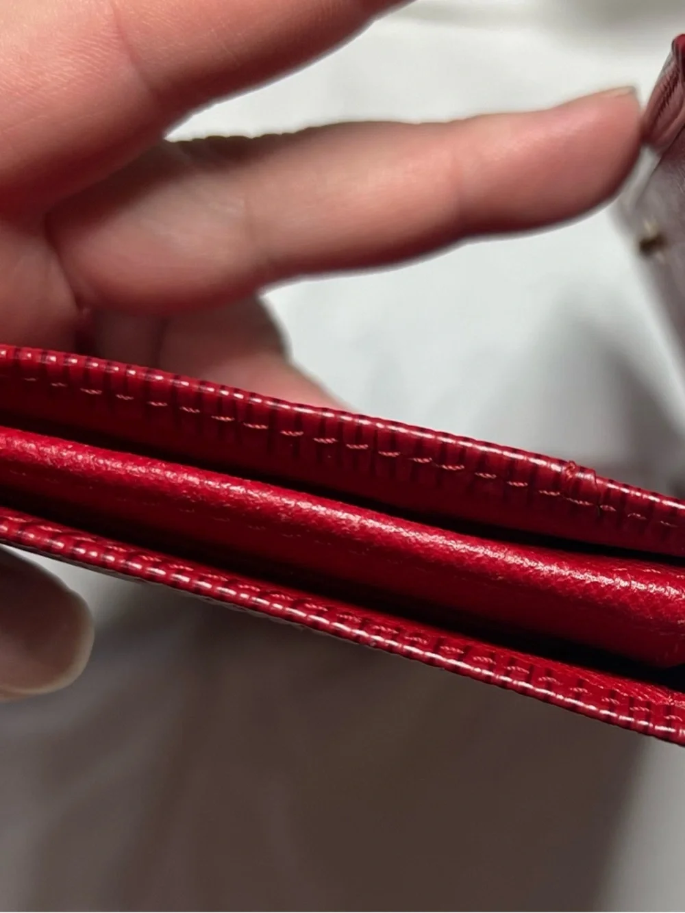 Authentic Louis Vuitton Red Epi Leather Sarah Wallet